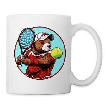 Joueur de tennis Bear / Tennis Bear - Mug blanc - blanc - Droite