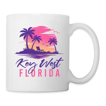 Key West Florida Spring Break Retro Cruise Outfit - Mug - white - Right