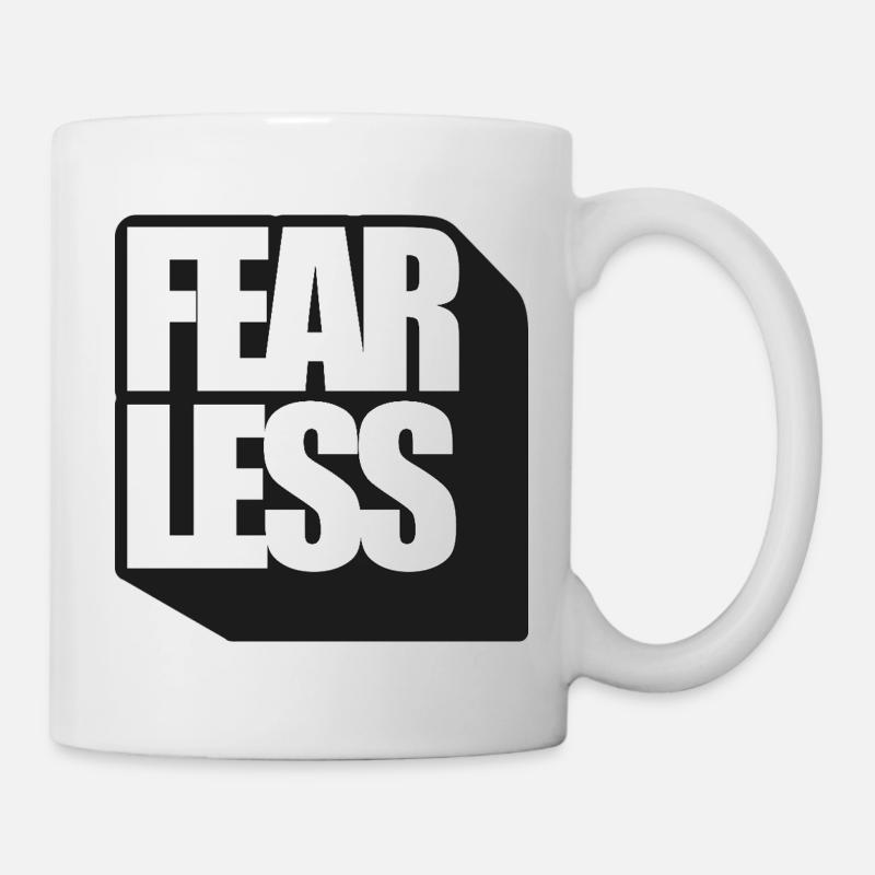 Furchtlose, kühne Typografie - Tasse - Weiß