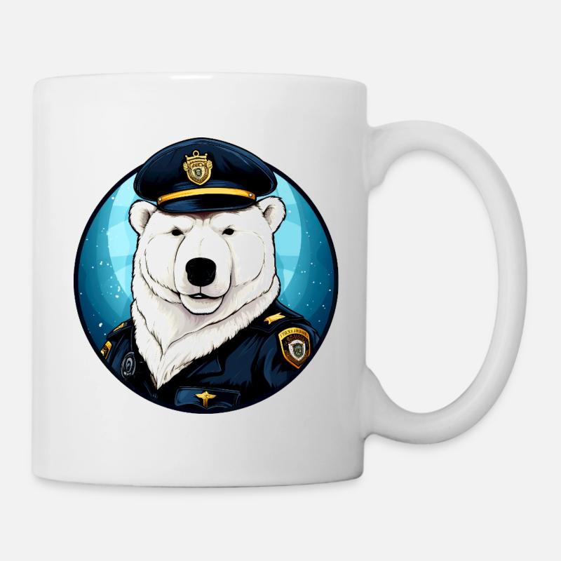 Polar Bear Policewoman / Police Polar Bear - Mug - white