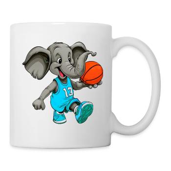 Elephant Basketball Hooper - Mug blanc - blanc - Droite