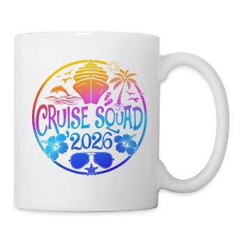 Cruise Squad 2026 Girls Trip Tropische Retro-Vibes - Tasse - Weiß - Rechts