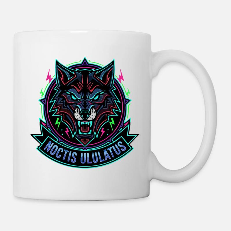 Neonwolf Noctis Ululatus - Tasse - Weiß
