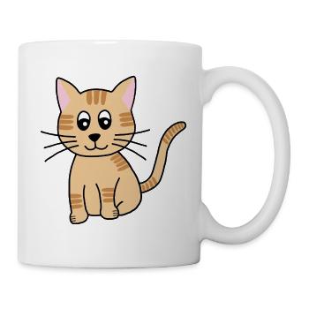 Cuddly Kitten Cartoon - Mug - white - Right
