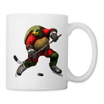 Hockey sur glace des Tortues - Mug blanc - blanc - Droite
