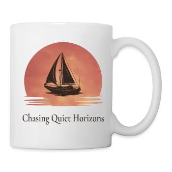 À la poursuite de la conception de voiles de Quiet Horizons - Mug blanc - blanc - Droite