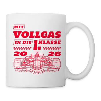 Inscription scolaire : voitures de course automobiles écolières 2026 - Mug blanc - blanc - Droite