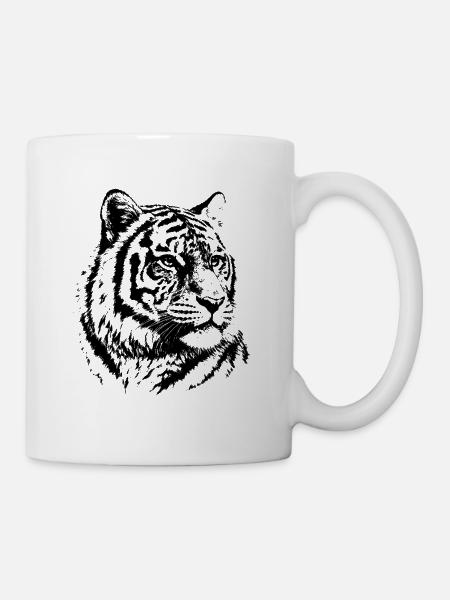 Tiger – Wilde Stärke und Charakter - Tasse - Weiß