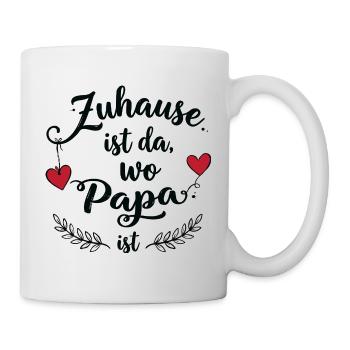 La maison, c’est là où est papa - Un doux design familial - Mug blanc - blanc - Droite