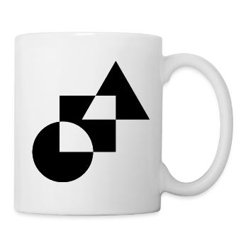 Geometric Bold Shapes Design T-Shirt - Mug - white - Right