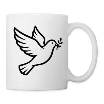 Branche de la Colombe de la Paix Paix - Mug blanc - blanc - Droite