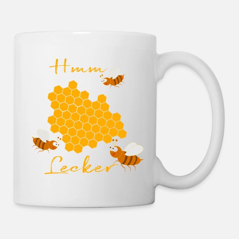 Bees with honeycomb - Mug - white