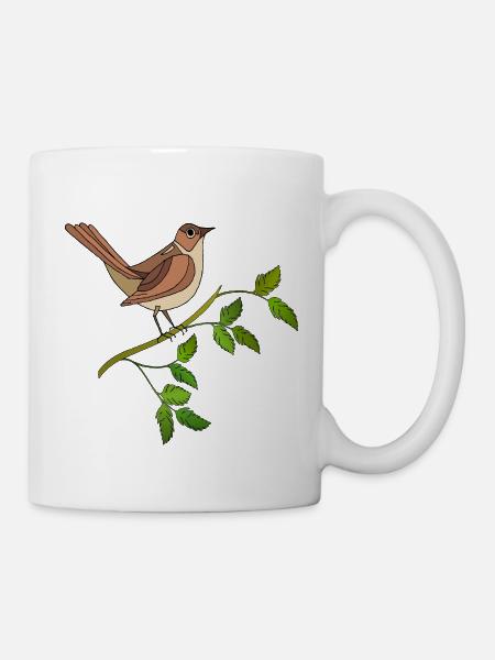 Bunter Vogel - Tasse - Weiß