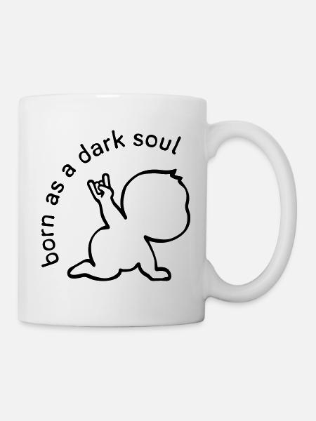 born as a dark soul - Mug - white