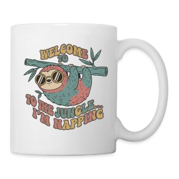 Dschungel-Faultier-Nickerchen - Tasse - Weiß - Rechts