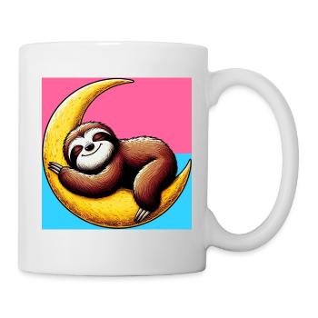 La paresse dort sur la Lune - Mug blanc - blanc - Droite