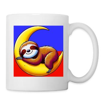 La paresse dort sur la Lune - Mug blanc - blanc - Droite