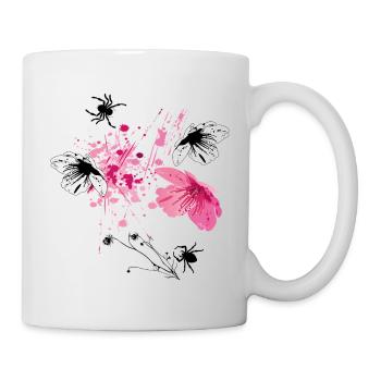  Blüten Fantasie - Tasse - Weiß - Rechts