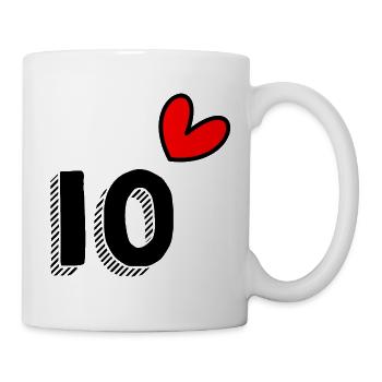10. 10 YEARS. 10th ANNIVERSARY. 10 YEAR ANNIVERSARY. - Mug - white - Right