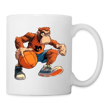 Monkey Basketball Player / Hooper - Mug - white - Right