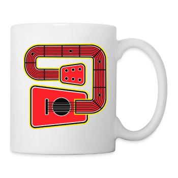 Rote Abstract Shape Gitarre - Tasse - Weiß - Rechts