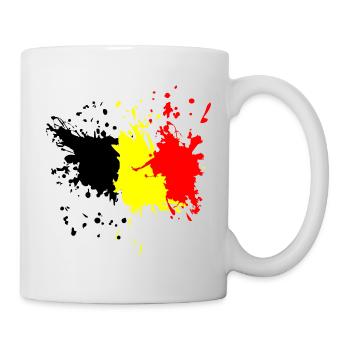 Belgien Splash - Tasse - Weiß - Rechts