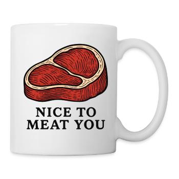 Nice to Meat You Steak Design - Mug blanc - blanc - Droite