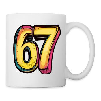 67 Number Colorful - Mug - white - Right