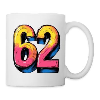 62 chiffres colorés - Mug blanc - blanc - Droite