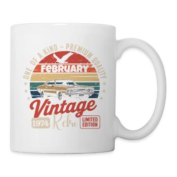 Vintage Retro Anniversary Gift from February 1974 - Mug - white - Right