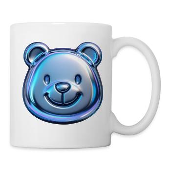 Süßer Bär mit metallischen Reflexionen - Tasse - Weiß - Rechts