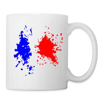 Éclaboussure du drapeau français - Mug blanc - blanc - Droite