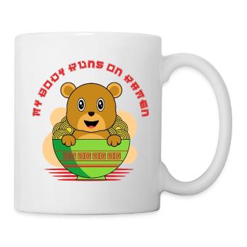 Mein Körper lebt von Ramen Cute Bear Noodle - Tasse - Weiß - Rechts