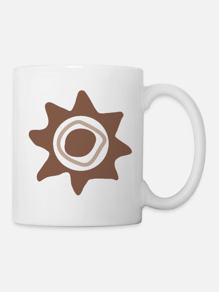 Abstrakte Sonne - Tasse - Weiß