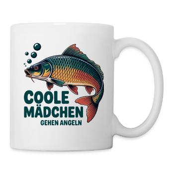 Cool girls go fishing - Mug - white - Right