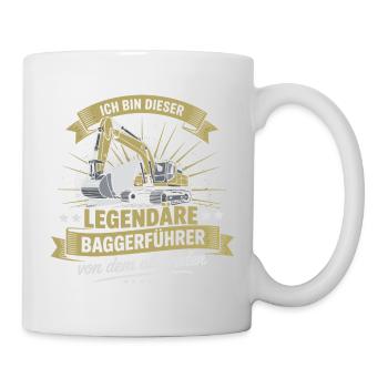 Baggerfuehrer Baggerfahrer - Tasse - Weiß - Rechts