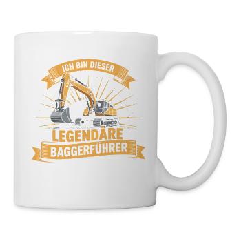 Baggerfuehrer Baggerfahrer - Tasse - Weiß - Rechts
