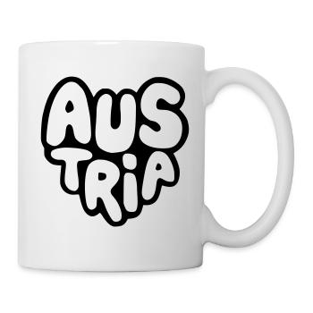 Austria - Austria Bubble Heart Typo - Mug - white - Right