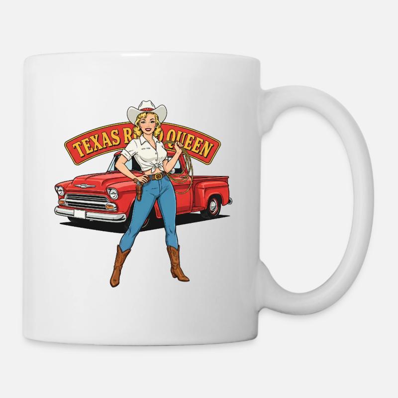Texas Queen Pinup - Mug - white