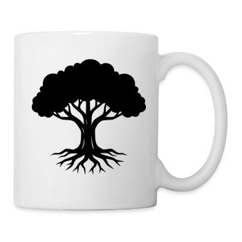 Tree Roots Silhouette Nature - Mug - white - Right