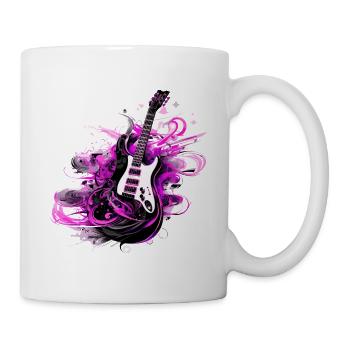 E-Gitarre Gitarre Gitarrist Musik Instrument Rock - Tasse - Weiß - Rechts