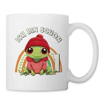 1st Birthday Frog Rainbow Cute Cute - Mug - white - Right