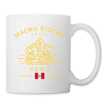 Art en ligne de Machu Picchu Design du Pérou - Mug blanc - blanc - Droite