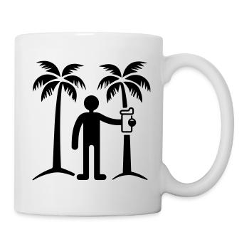 Party Urlaub Insel Symbol - Tasse - Weiß - Rechts