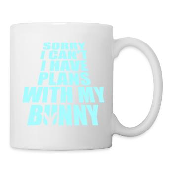 Sorry I Can't I Have Plans With My Bunny Hase Logo - Tasse - Weiß - Rechts