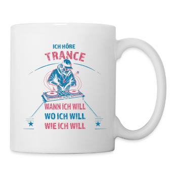J’écoute de la techno quand j’en ai envie - Mug blanc - blanc - Droite