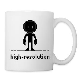 Pixel Art Hochauflösende lustige Ironie-Design - Tasse - Weiß - Rechts