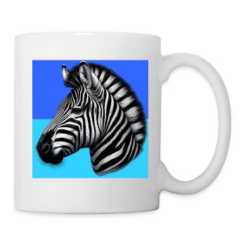 Zebra - Tasse - Weiß - Rechts