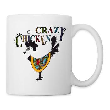 Fans de poulet - Coq - Coq - Poulet de soie - Bio - Mug blanc - blanc - Droite
