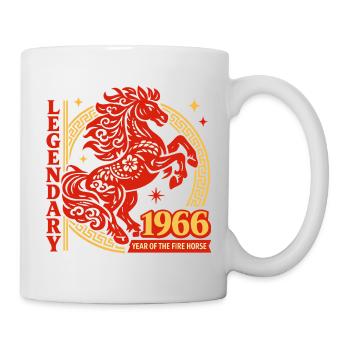 1966 Fire Horse Legend 60th Birthday Gift - Mug - white - Right